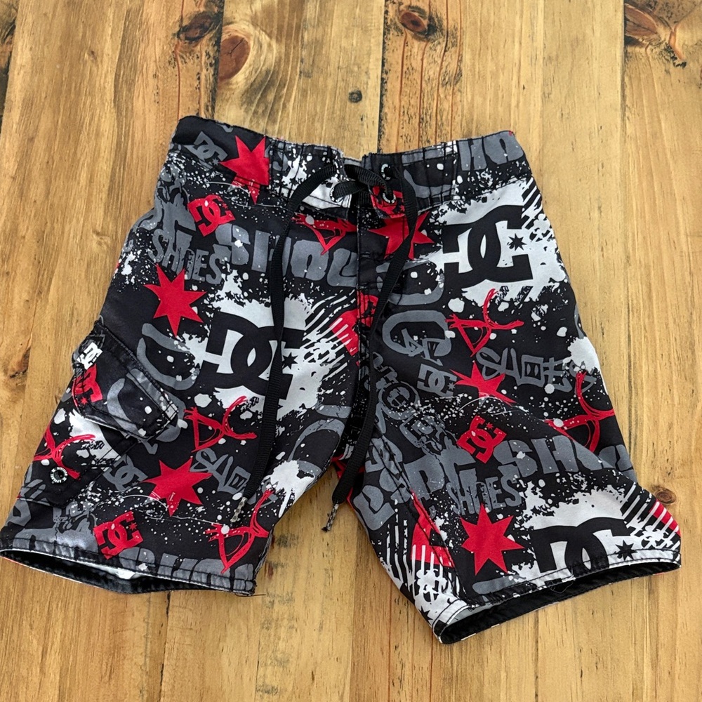DC Kids Graphic Black and Red Shorts